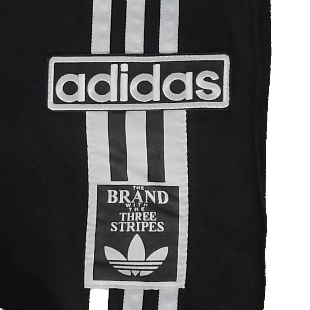 NWOT Adidas Adibreak Denim Two-In-One Jeans Womens 32 Black White Baggy Skater - Picture 5 of 16